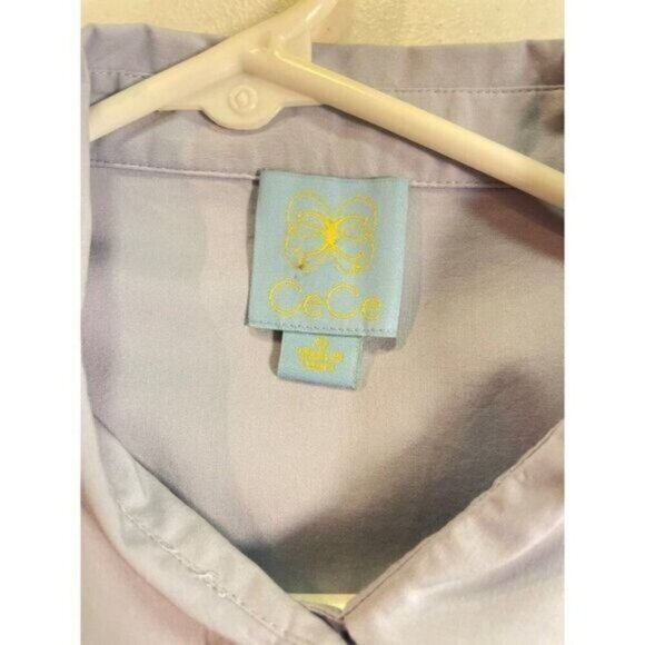CeCe Blue Cotton Blend Shirt Dress 10 - Picture 4 of 5